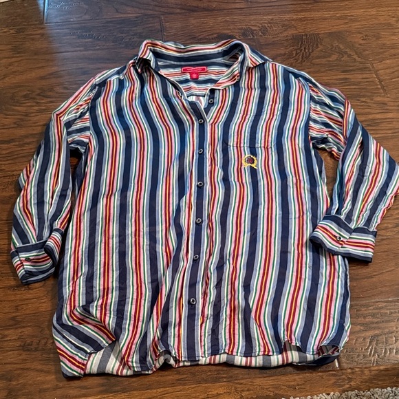 Tommy Hilfiger Tops - Tommy Hilfiger Multicolor Striped Button Down Shirt